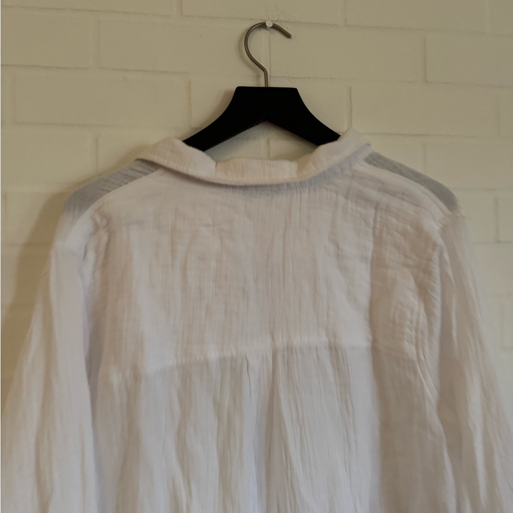 NWT Jessica Simpson Classic White Blouse - Picture 6 of 7
